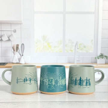 Camping Scene Ceramic Mug - Limited Edition