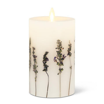 Flameless Reallite Medium Lavender Candles Set of 2 with remote