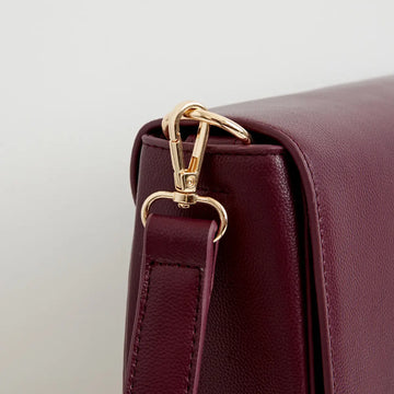 Burgundy Crossbody Bag Vegan Leather