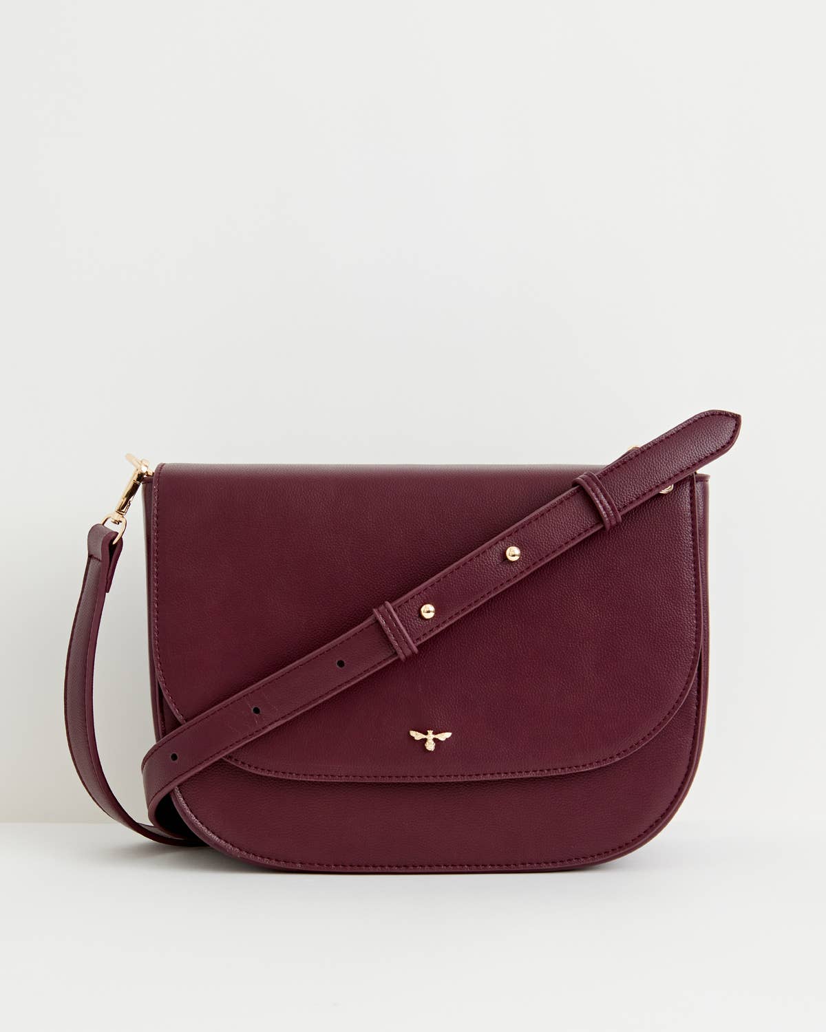 Burgundy Crossbody Bag Vegan Leather