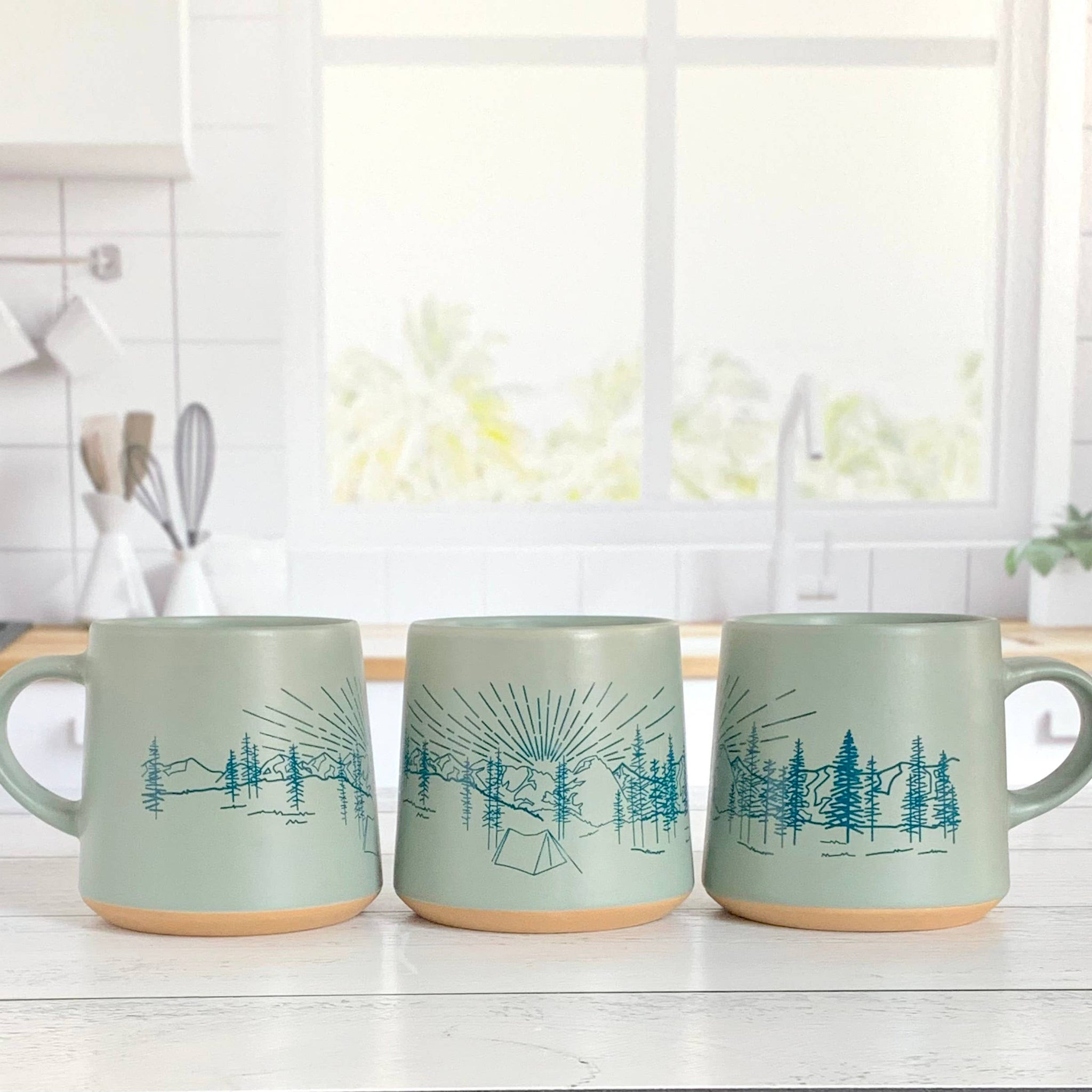 Camping Scene Ceramic Mug - Limited Edition