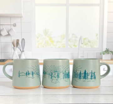 Camping Scene Ceramic Mug - Limited Edition