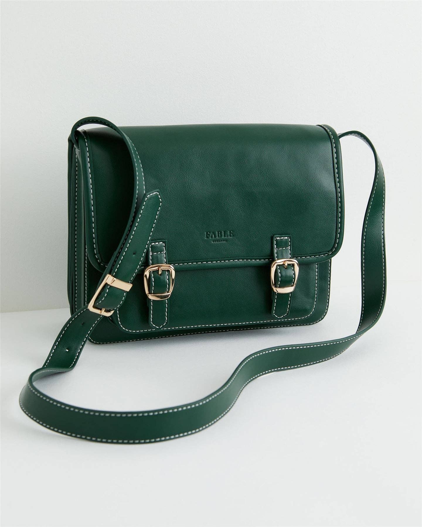 Green Crossbody Satchel Bag